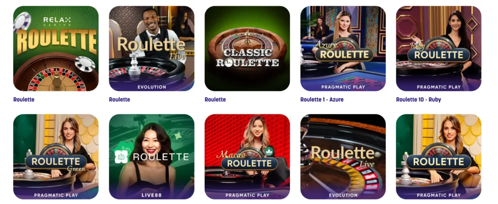 Online roulette game options available at New Zealand casinos in 2025.